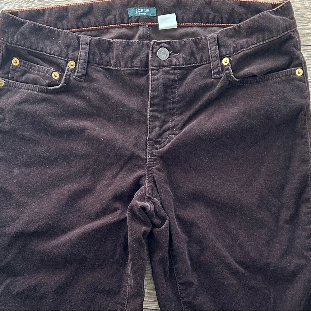 J. Crew Brown Corduroy Button-Front Pants - Picture 3 of 11